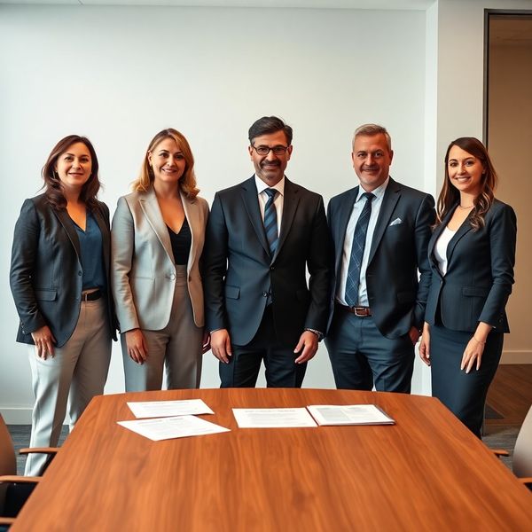 Trei consultanți financiari într-un birou modern din Oradea